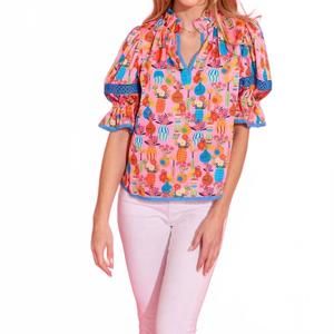 NEW ALDEN ADAIR lottie top in pink chantilly